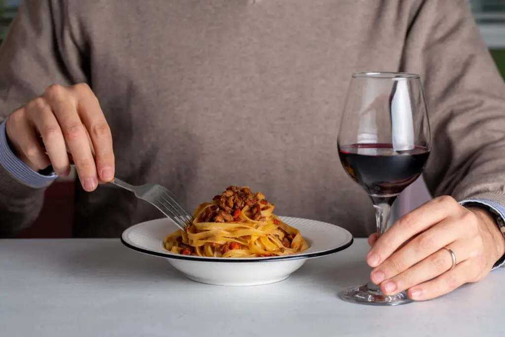 wine pairing spaghetti